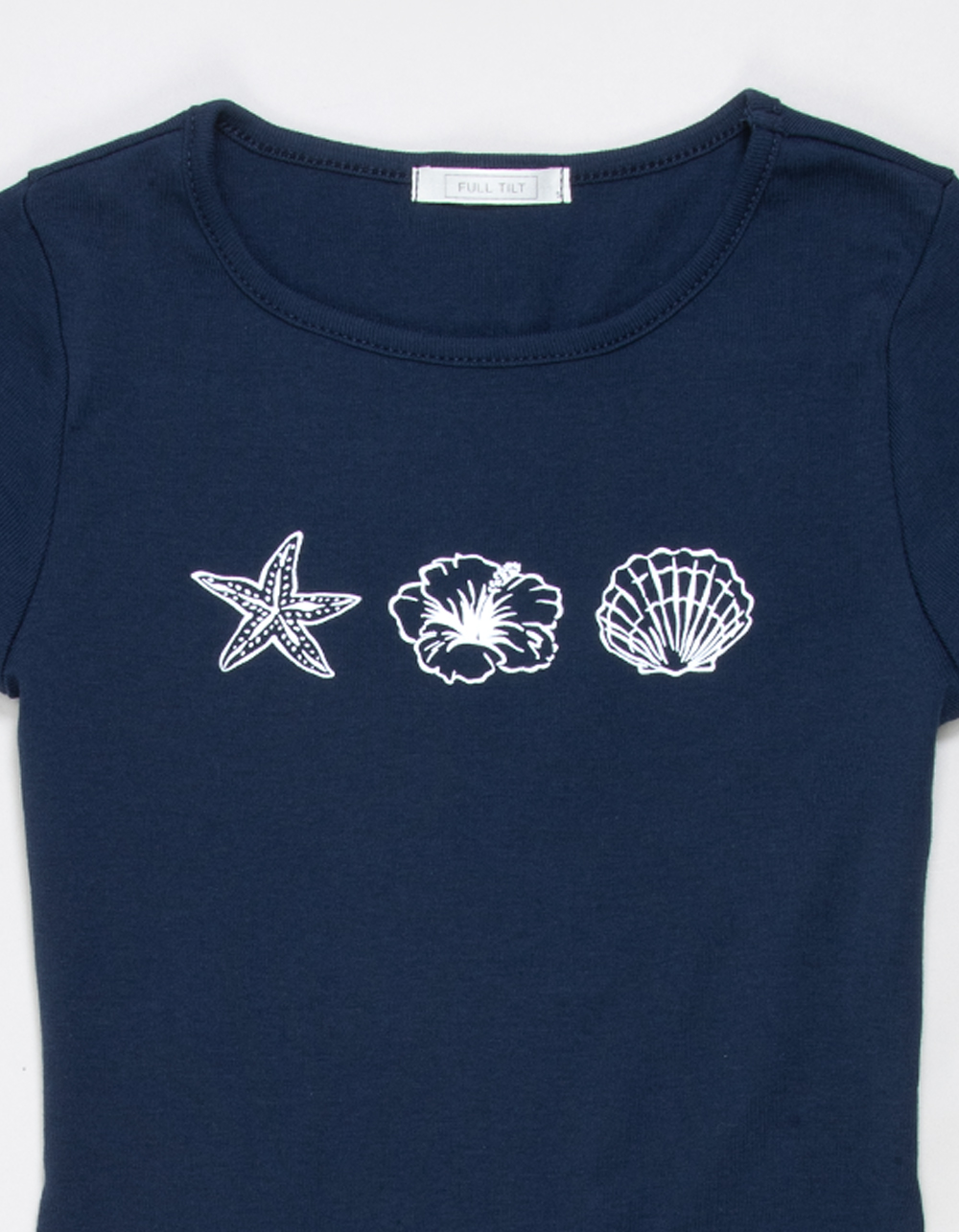FULL TILT Beach Icon Girls Baby Tee - NAVY