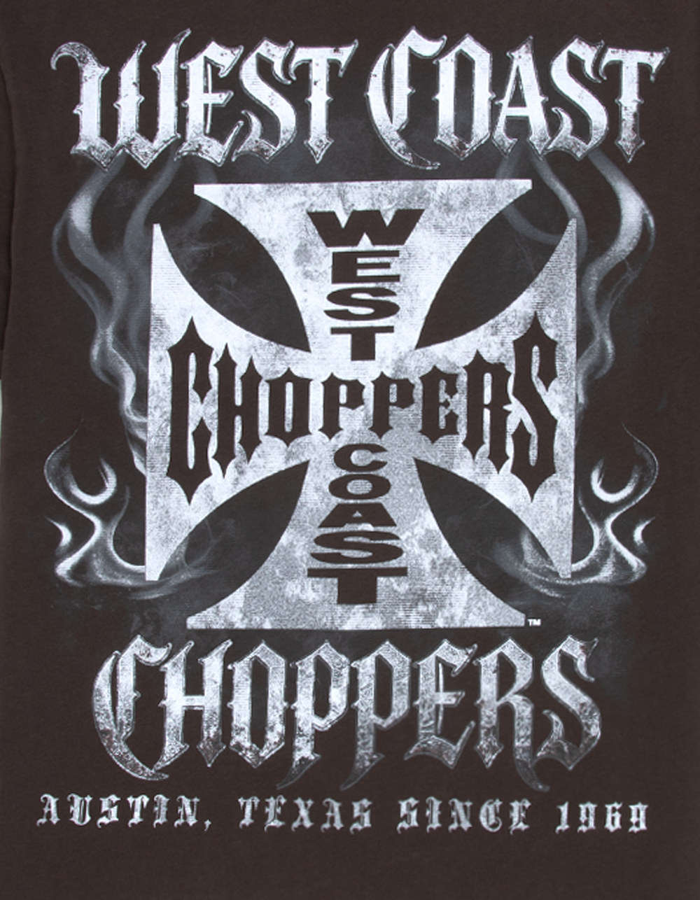 WEST COAST CHOPPERS Austin Texas Mens Boxy Tee - BROWN