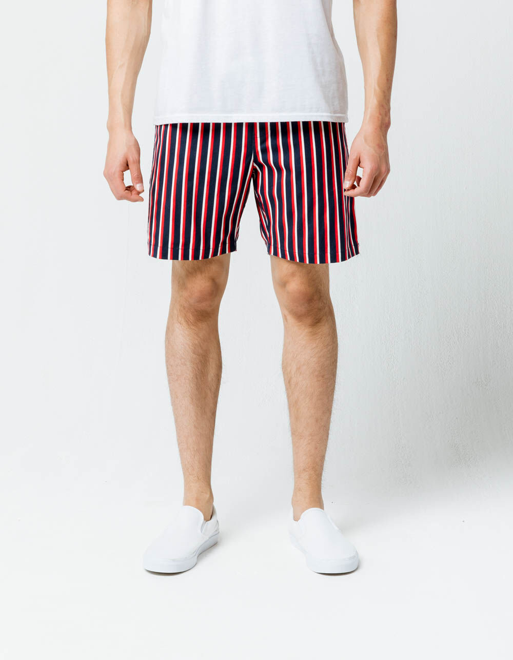 UNCLE RALPH Twill Stripe Navy Mens Shorts image number 2