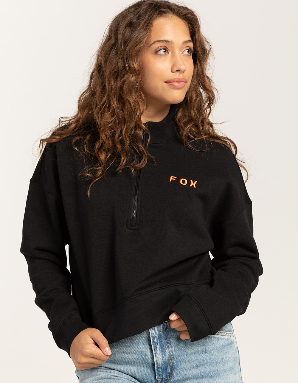 FOX Magnetic Quarter Zip Womens Pullover Sweatshirt