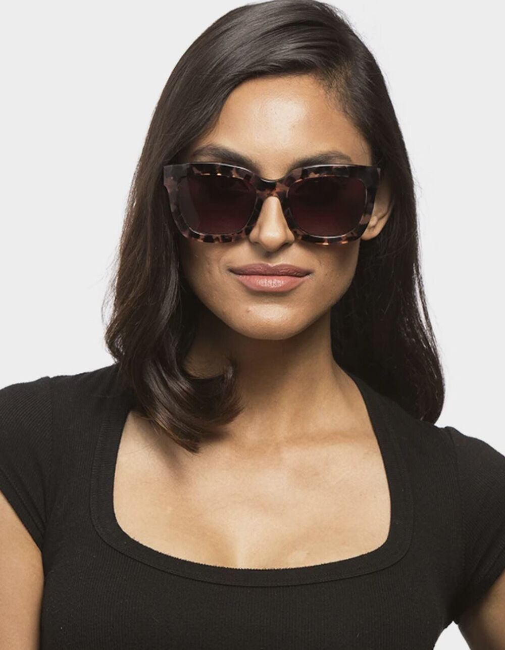 DIFF EYEWEAR Carson Himalayan Tortoise & Rose Gradient Polarized