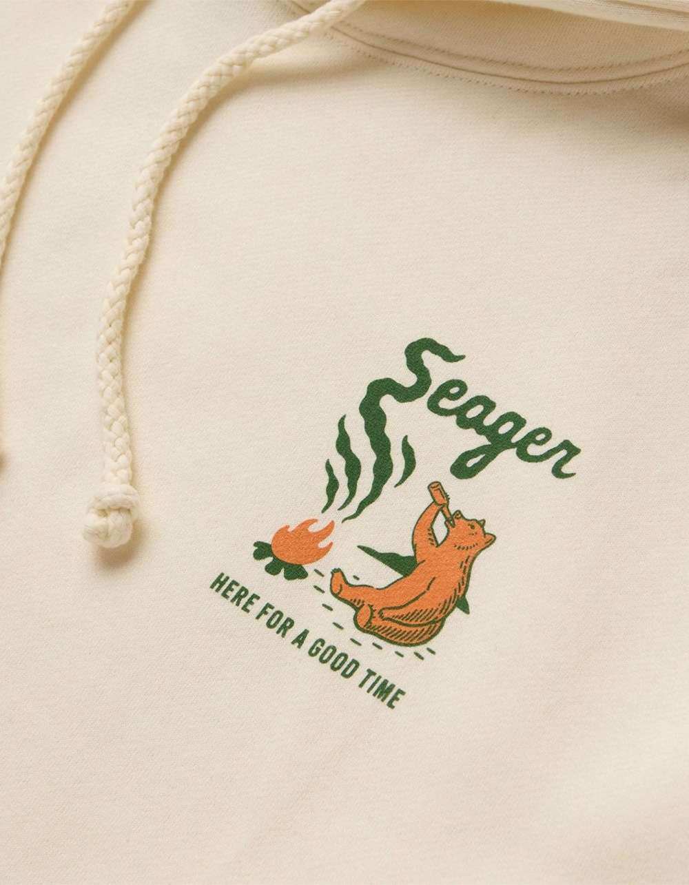 SEAGER Smokey Mens Hoodie - BONE