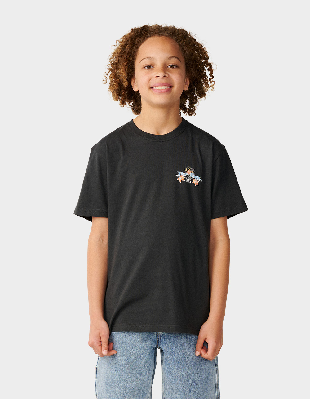 RIP CURL Hazed & Tubed Boys Tee - WASHED BLACK