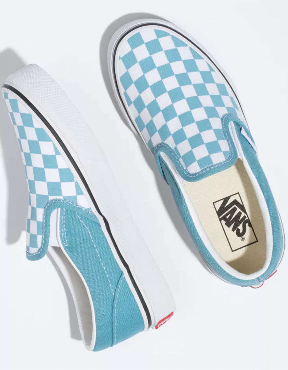 VANS Checkerboard Classic Slip-On Girls Shoes - DELPHINIUM BLUE/TRUE ...