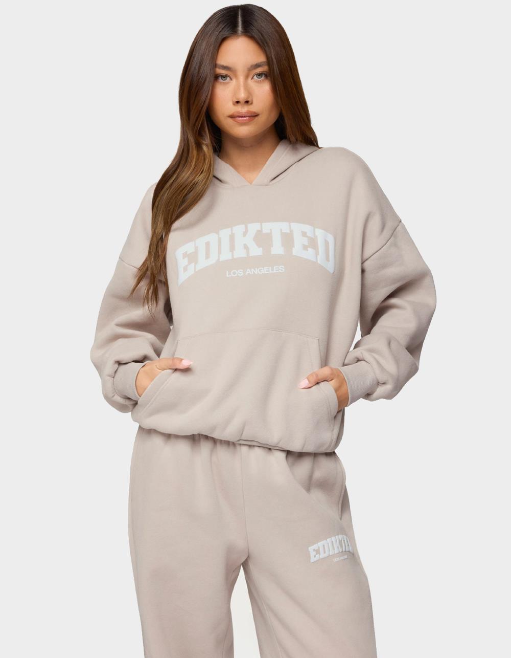 Edikted LA Hoodie - BEIGE