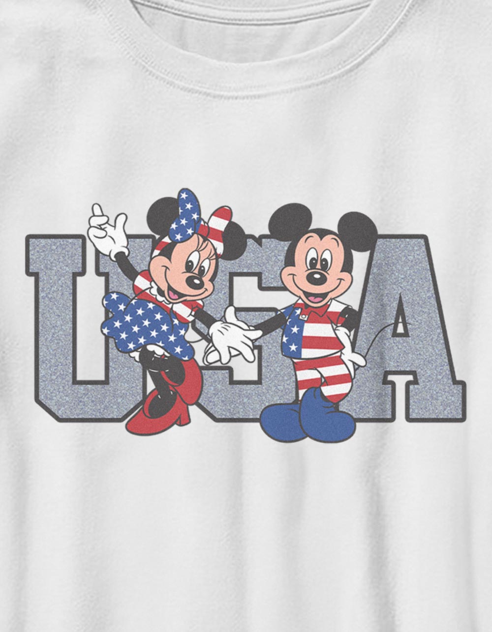DISNEY USA Duo Unisex Kids Tee - WHITE