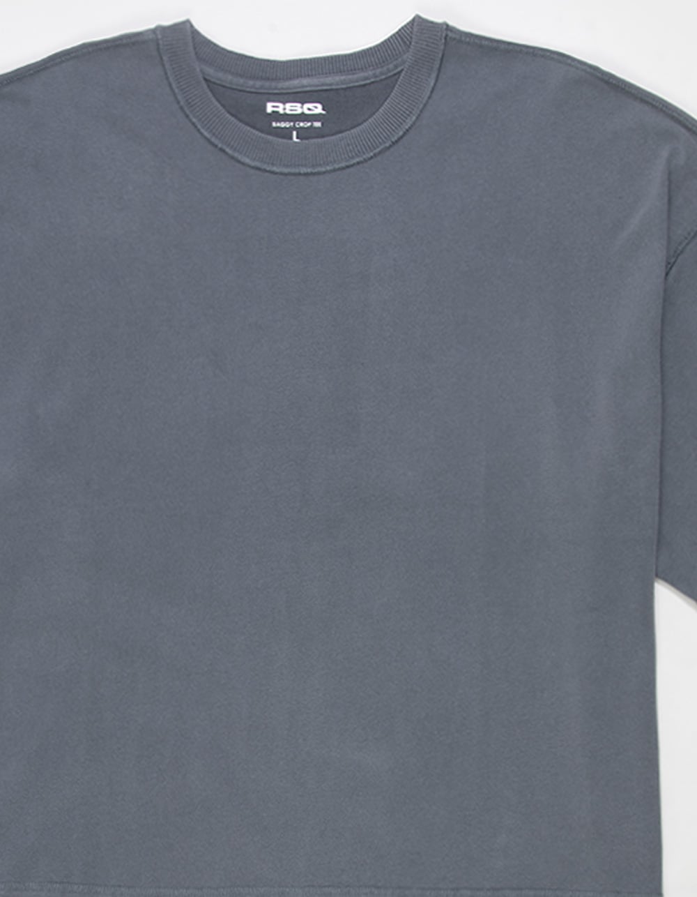 RSQ Mens Baggy Crop Tee - DARK GRAY