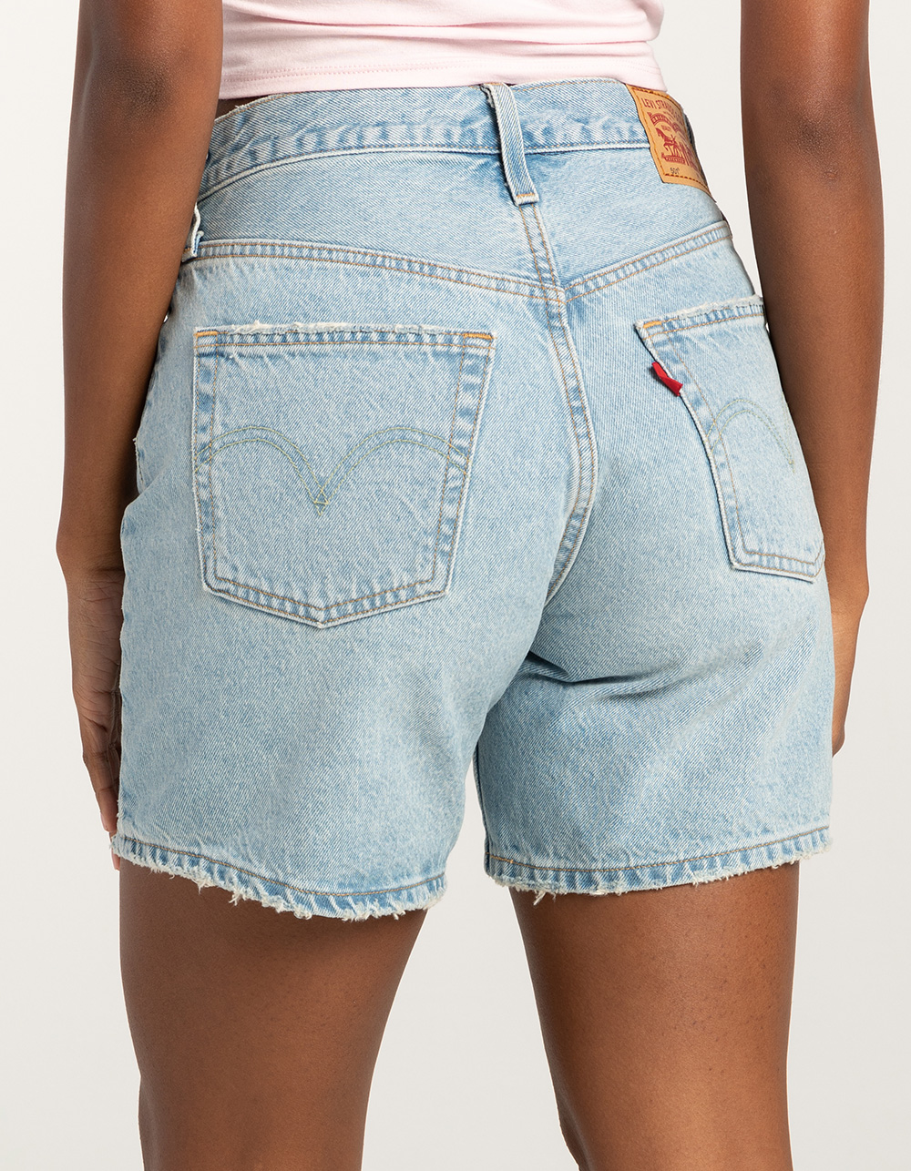 LEVI'S 501 Mid Thigh Womens Shorts - Take Off LIGHT INDIGO