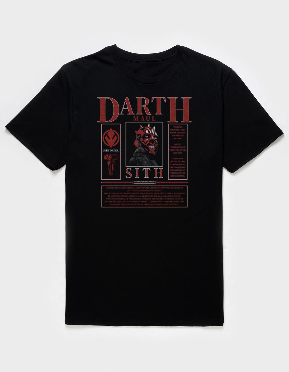 STAR WARS Darth Maul Card Unisex Tee - BLACK