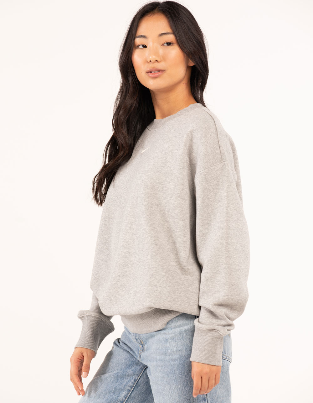 NIKE Sportswear Phoenix Fleece Womens Oversized Sweatshirt - HEATHER GRAY