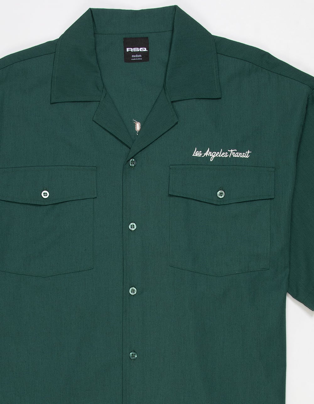 RSQ Mens Embroidered Button Up Shirt