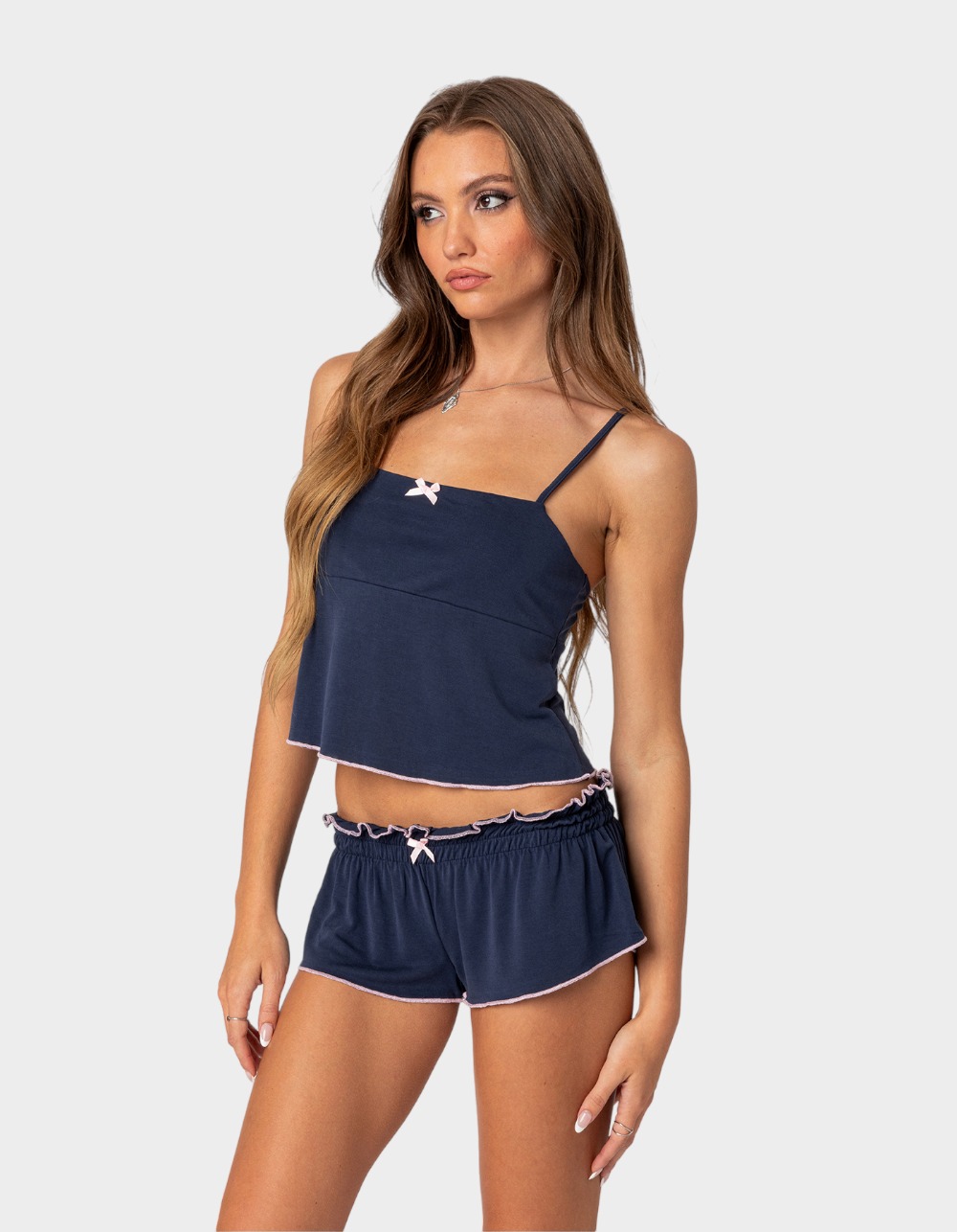 EDIKTED Alice Womens Tank Top - NAVY