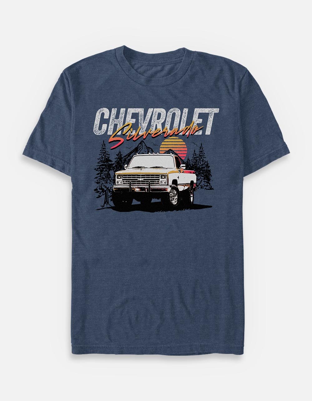 GENERAL MOTORS Chevrolet Silverado Unisex Tee - HEATHER NAVY