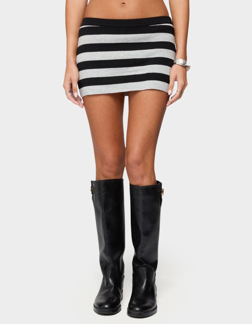 EDIKTED Kezia Striped Knit Mini Skort