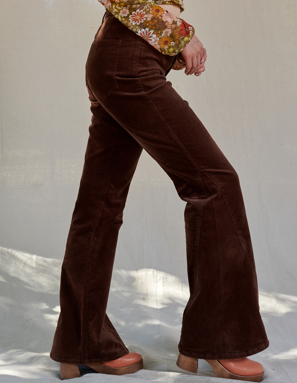 WEST OF MELROSE Womens Corduroy Flare Pants