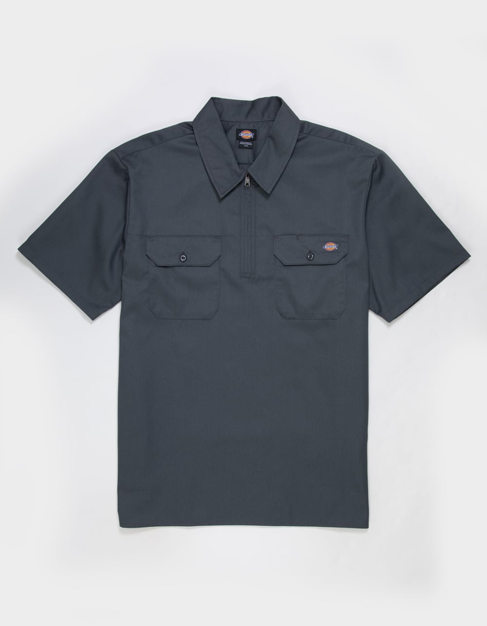 DICKIES Quarter Zip Mens Shirt - CHARCOAL