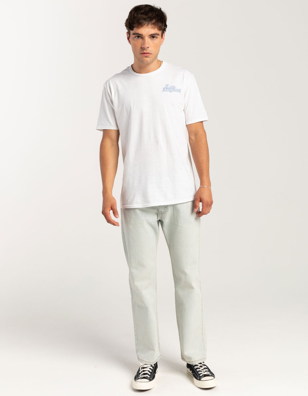 LOS ANGELES California Stack Unisex Tee - WHITE