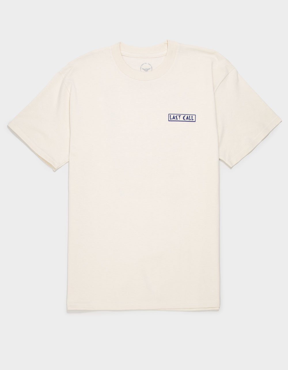 LAST CALL CO. Liquor Badge Mens Tee - OFF WHITE