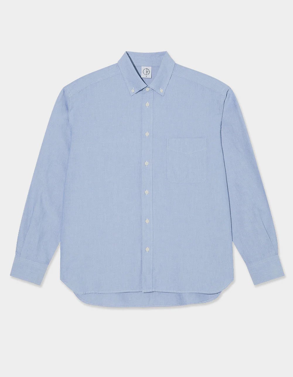 POLAR SKATE CO. Benjamin Mens Long Sleeve Button Down Shirt - MARINE