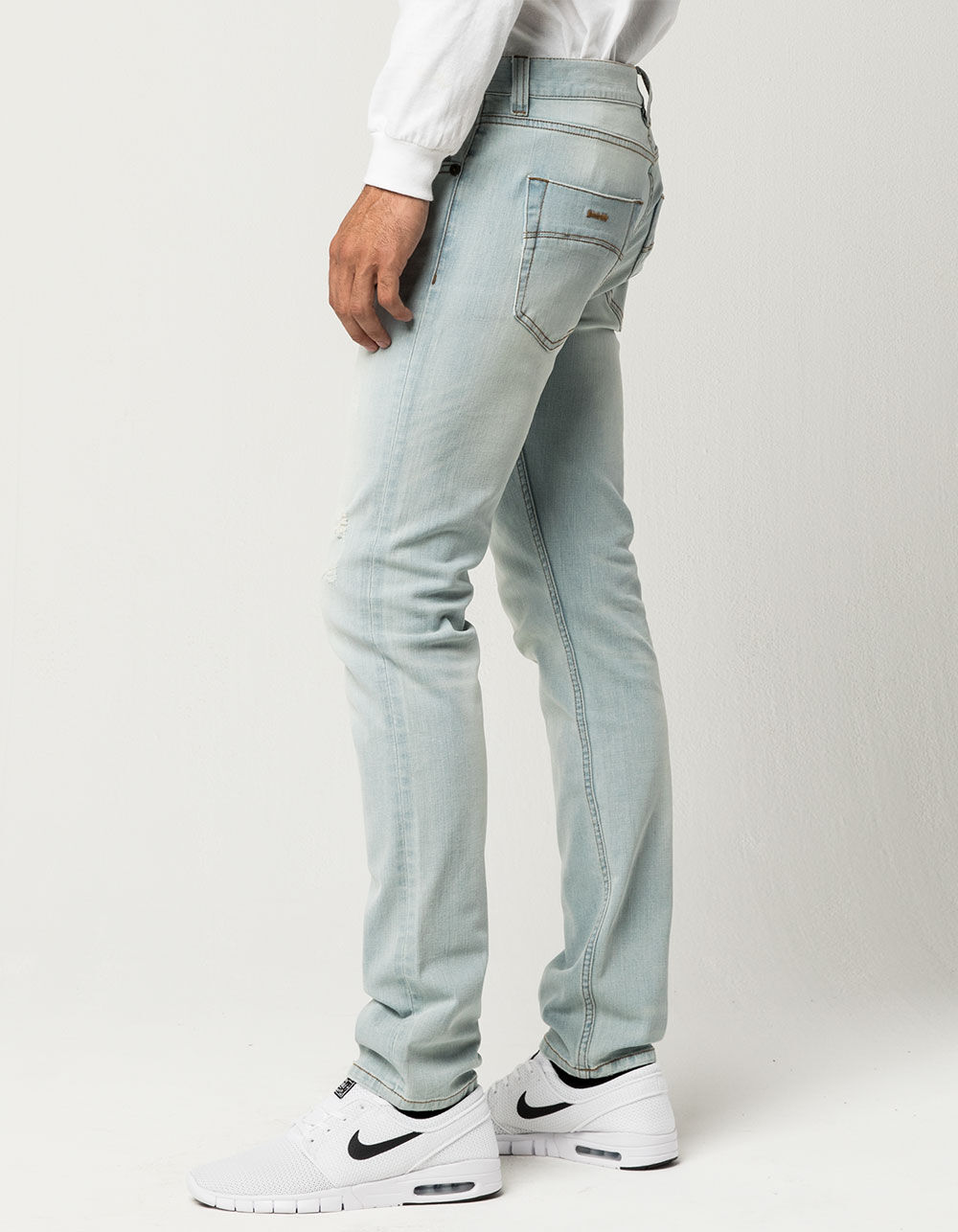 RSQ Seattle Mens Skinny Taper Ripped Jeans IODINE Tillys