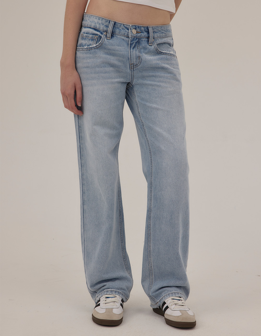 RSQ Womens Low Rise Loose Straight Jeans - TINTED DENIM