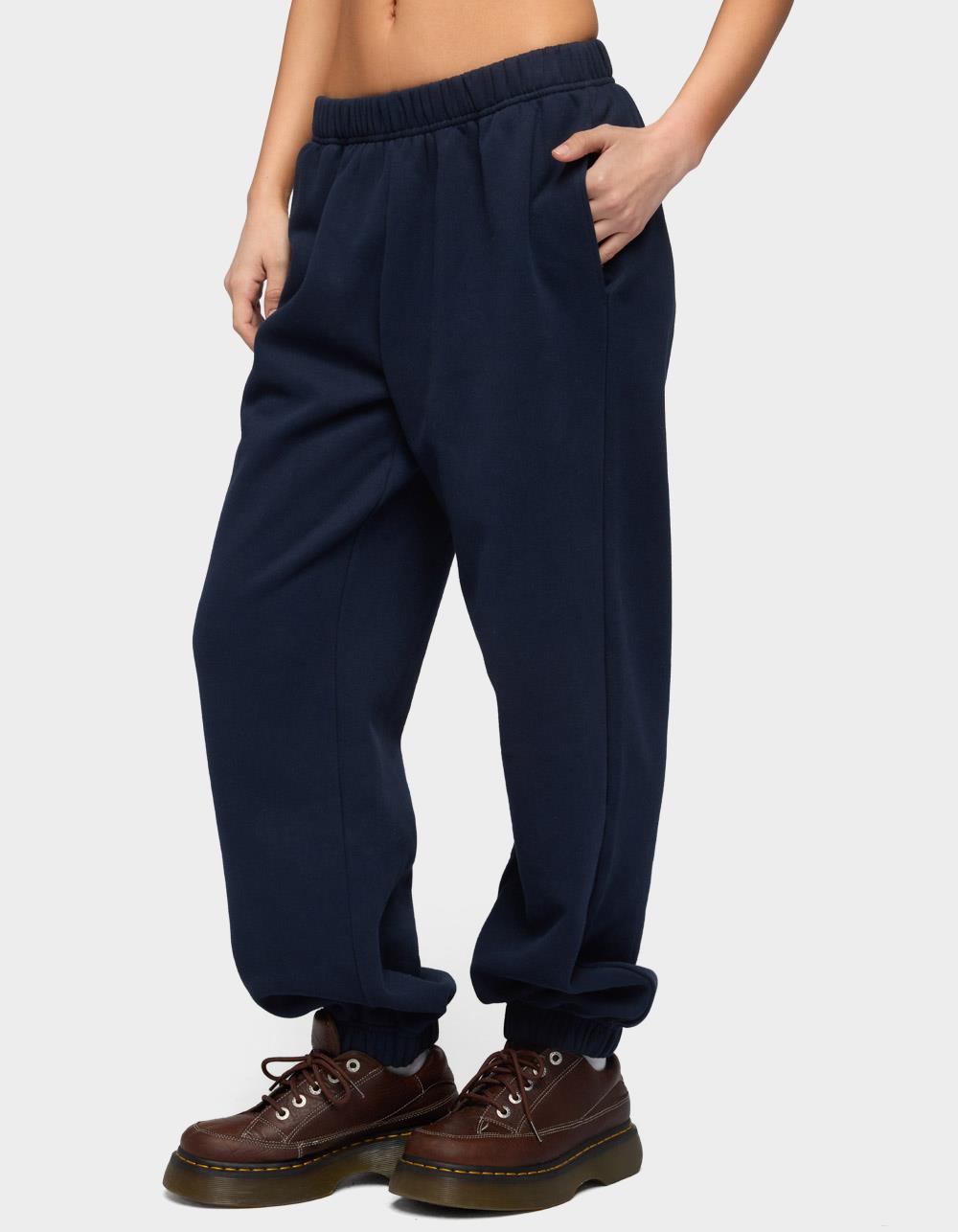 EDIKTED Petite Clark Oversized Sweatpants - NAVY
