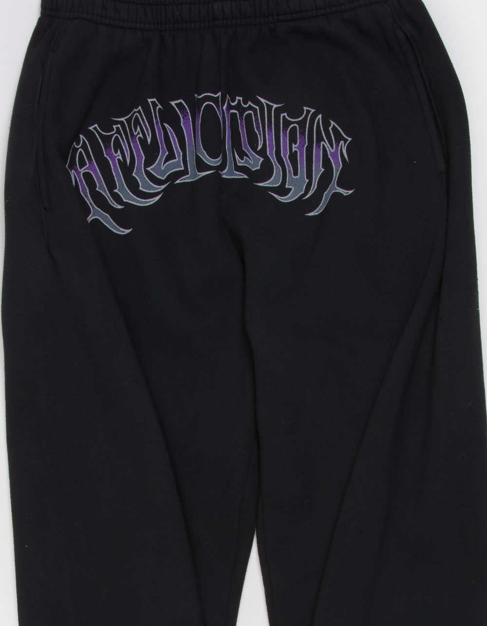 AFFLICTION Skeleton Mens Wide Leg Sweatpants - BLACK
