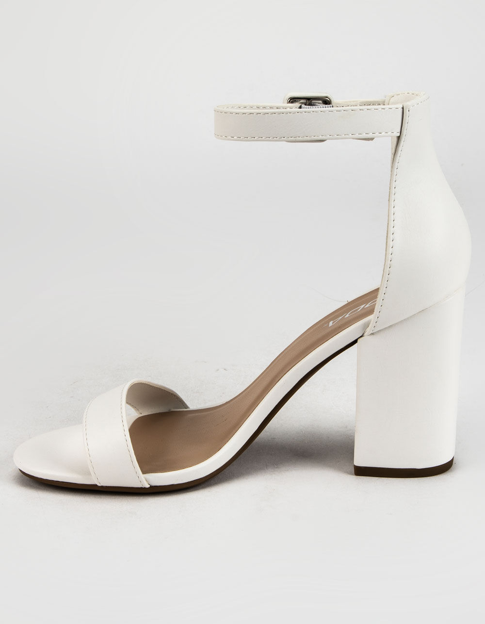 SODA Ankle Strap Womens White Block Heels - WHITE | Tillys