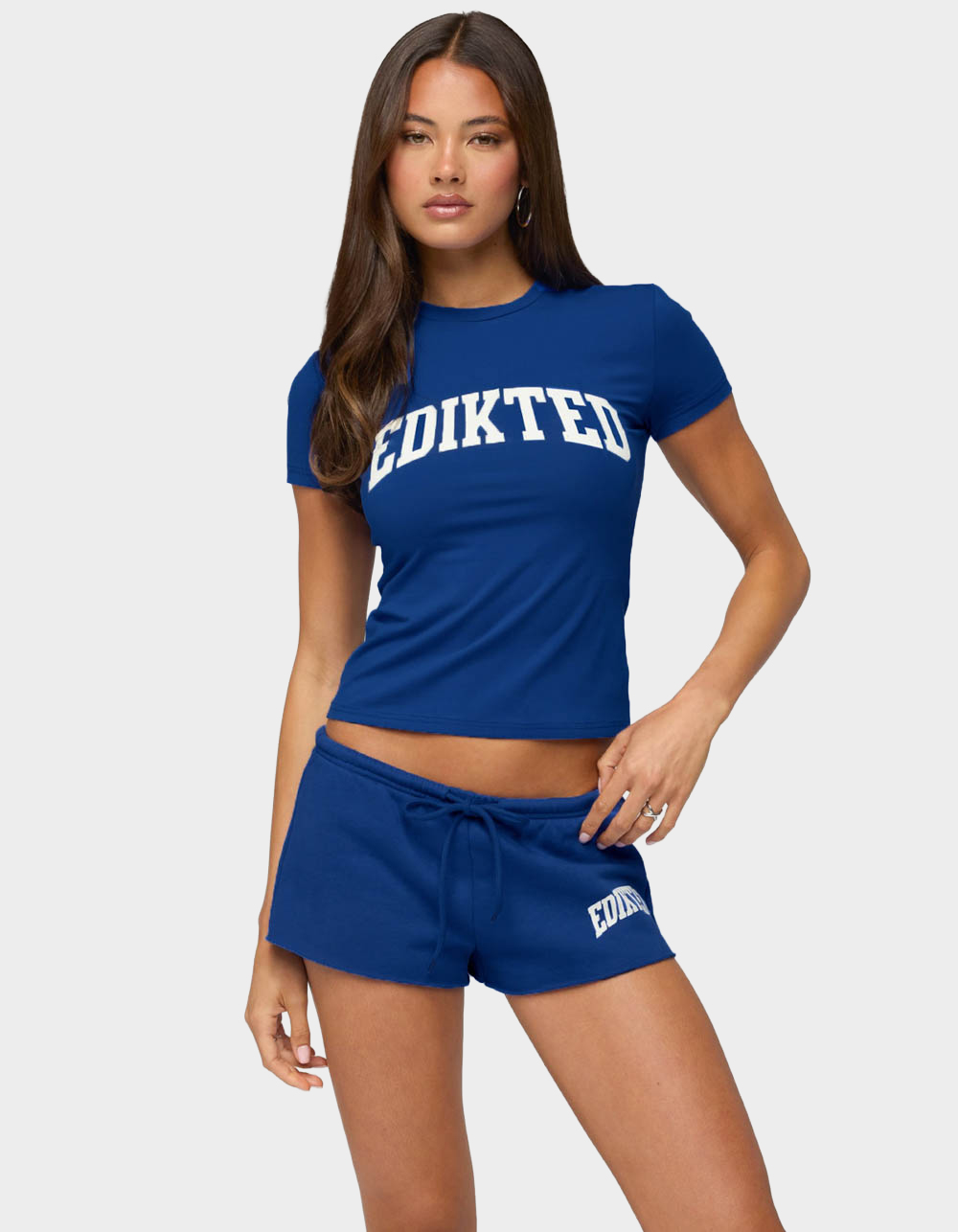 Edikted Sporty Babe Tee - BLUE