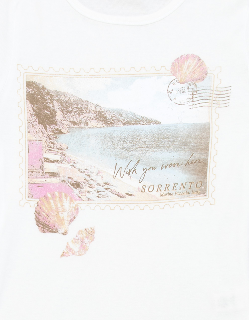 FULL TILT Shell Sorrento Girls Tee - CREAM