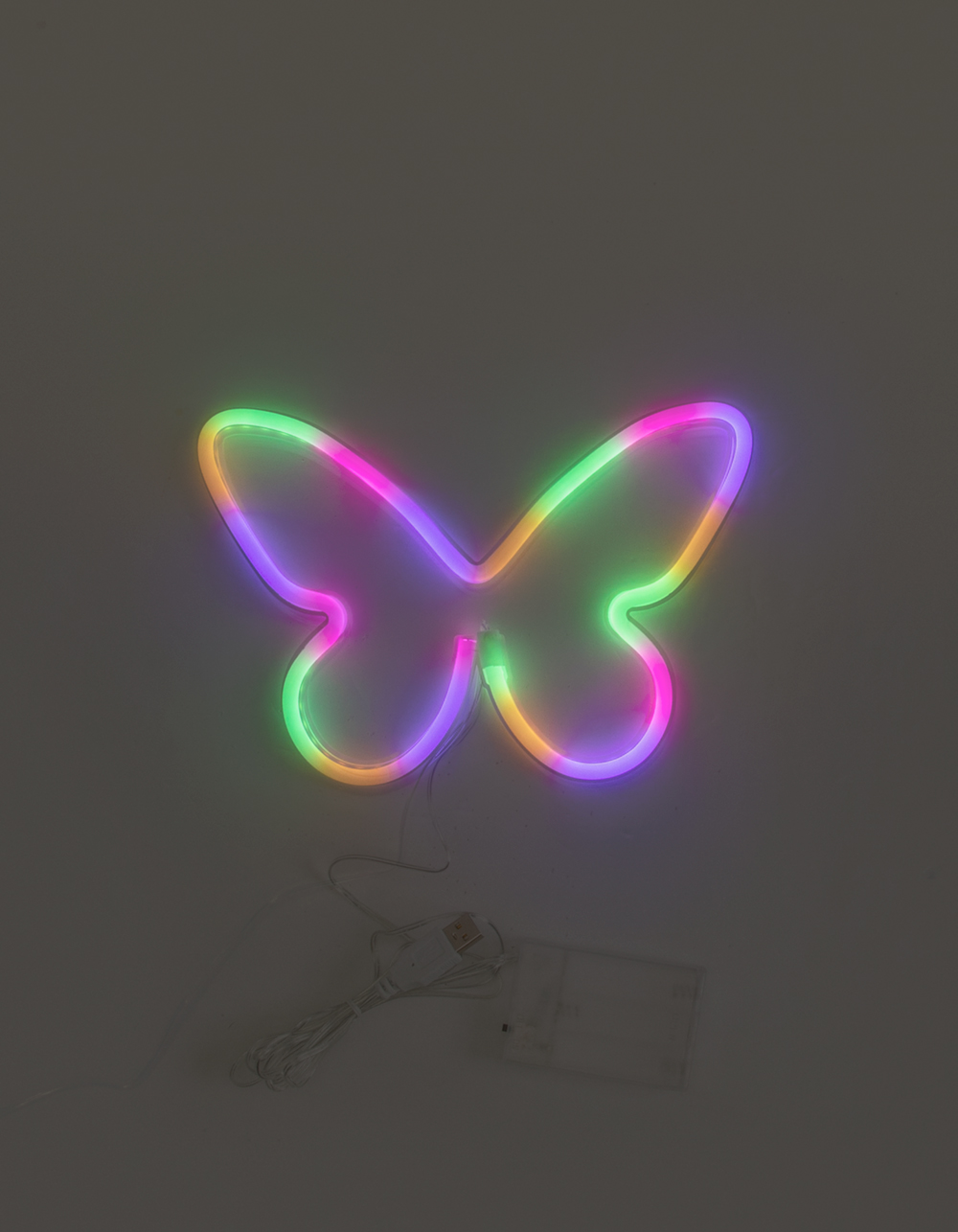 Rainbow Neon Butterfly LED Light - MULTI