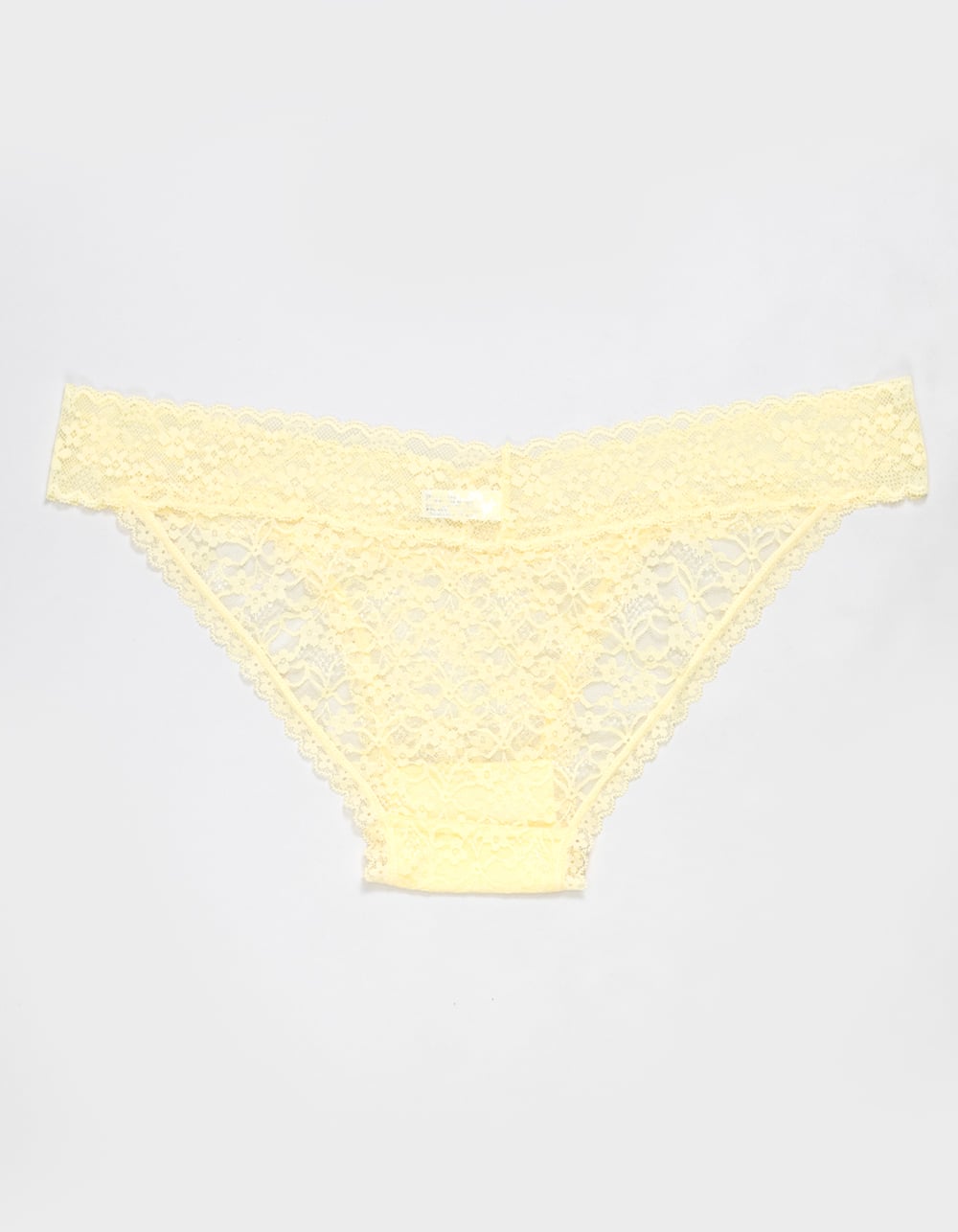 FULL TILT Allover Lace Cheeky Panties - YELLOW