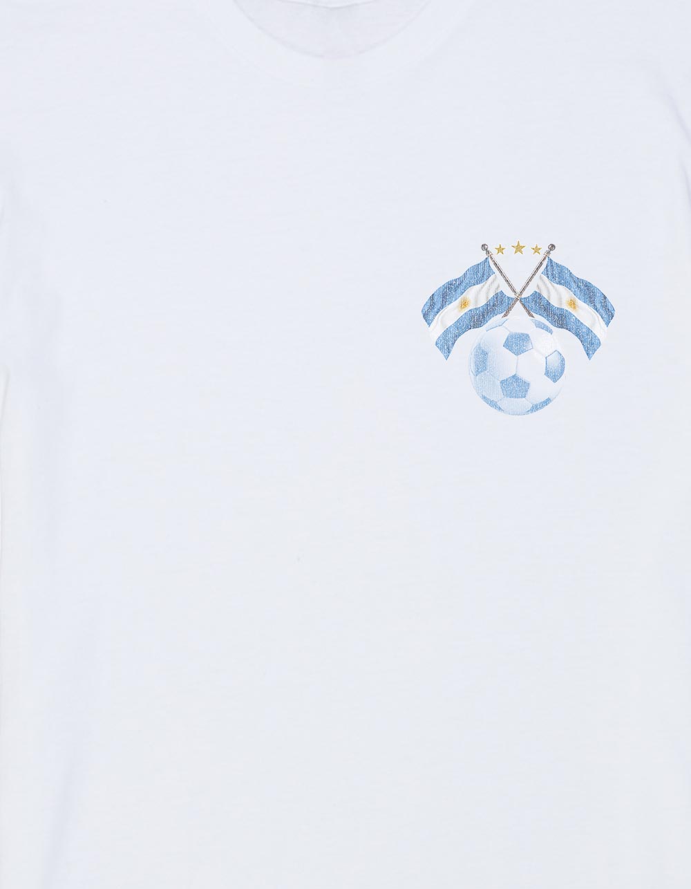 ARGENTINA Flags Futbol Unisex Tee - WHITE