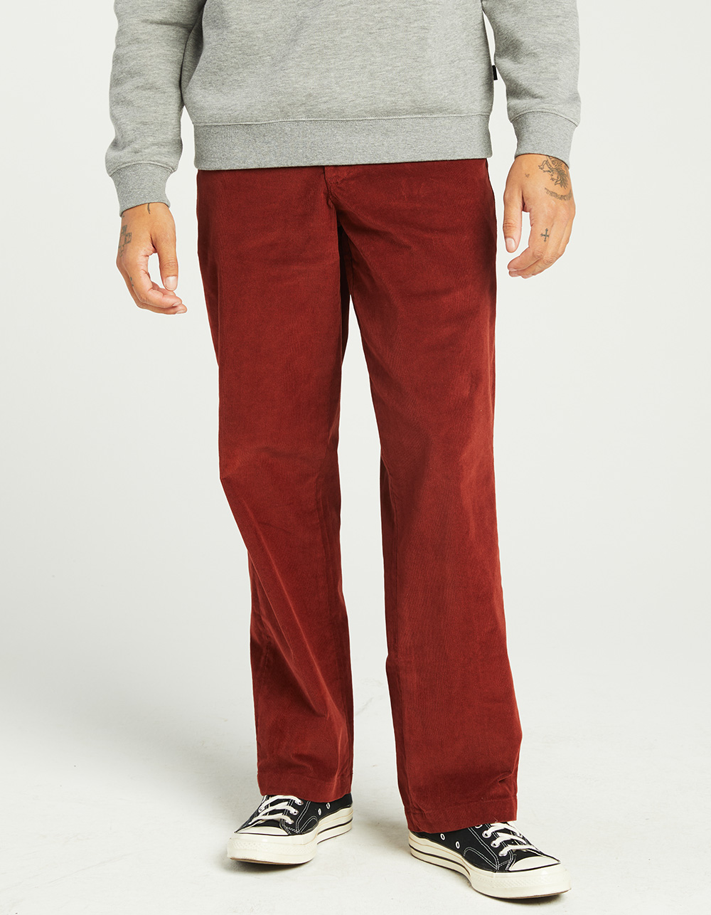 DICKIES Flat Front Mens Corduroy Pants BRICK Tillys