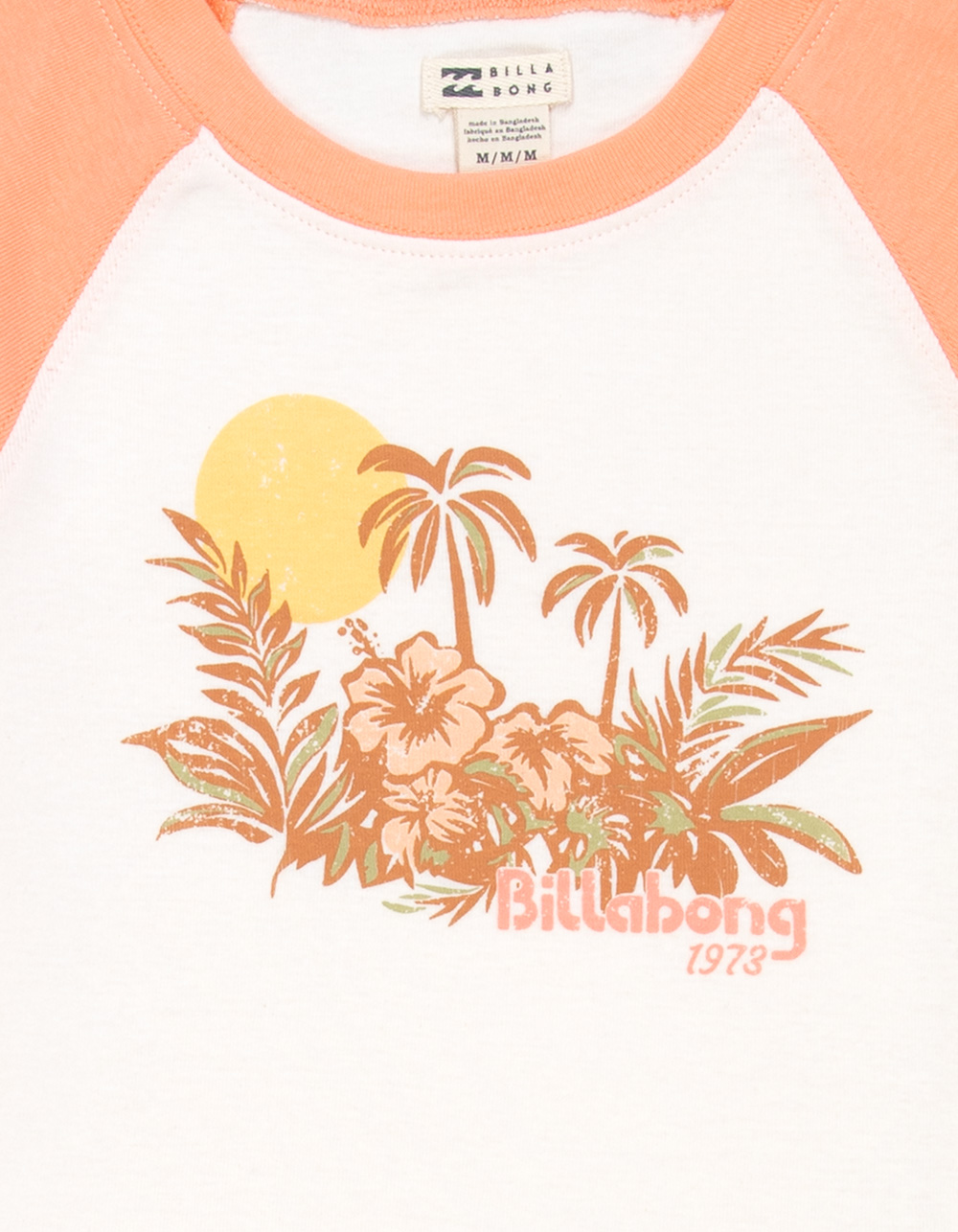 BILLABONG Retro Girls Raglan Tee - Cream Combo