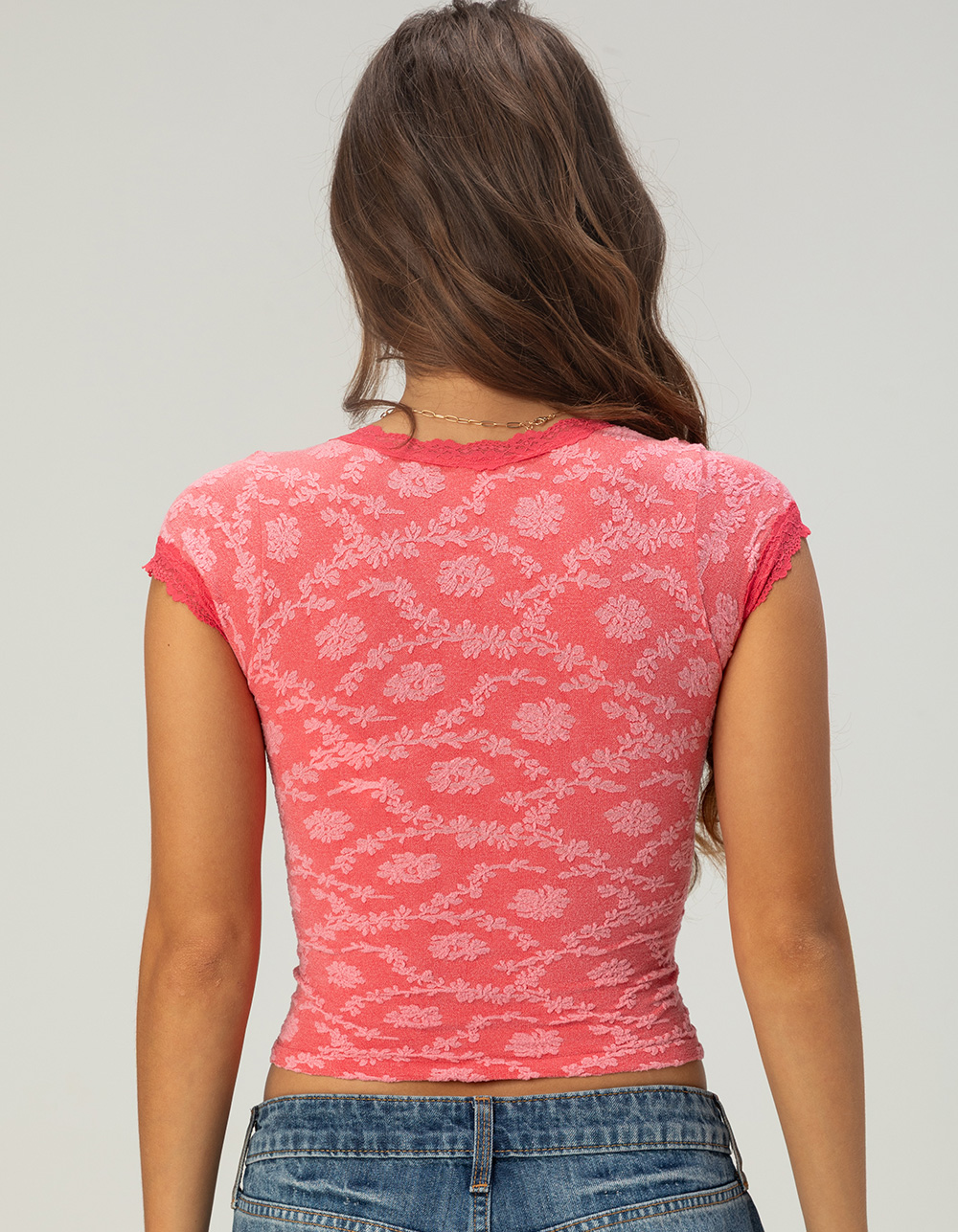 BDG Urban Outfitters Bella Womens Seamless Lace Top