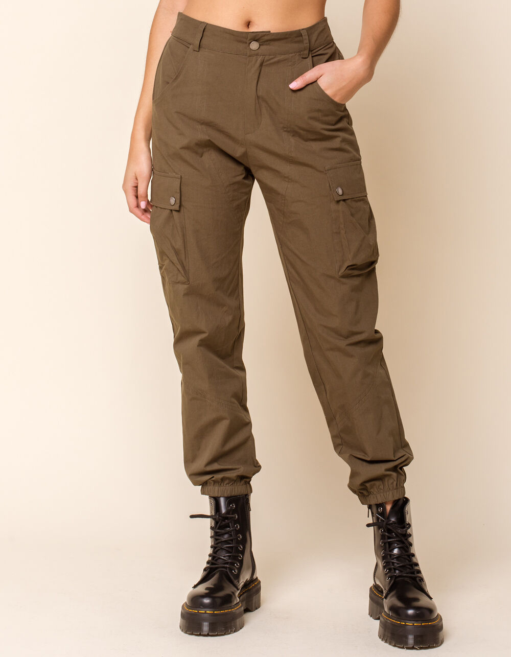 WEST OF MELROSE Roger That Womens Cargo Jogger Pants