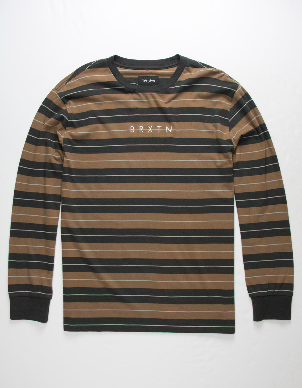 BRIXTON Hilt Black Combo Stripe Mens T-Shirt image number 0