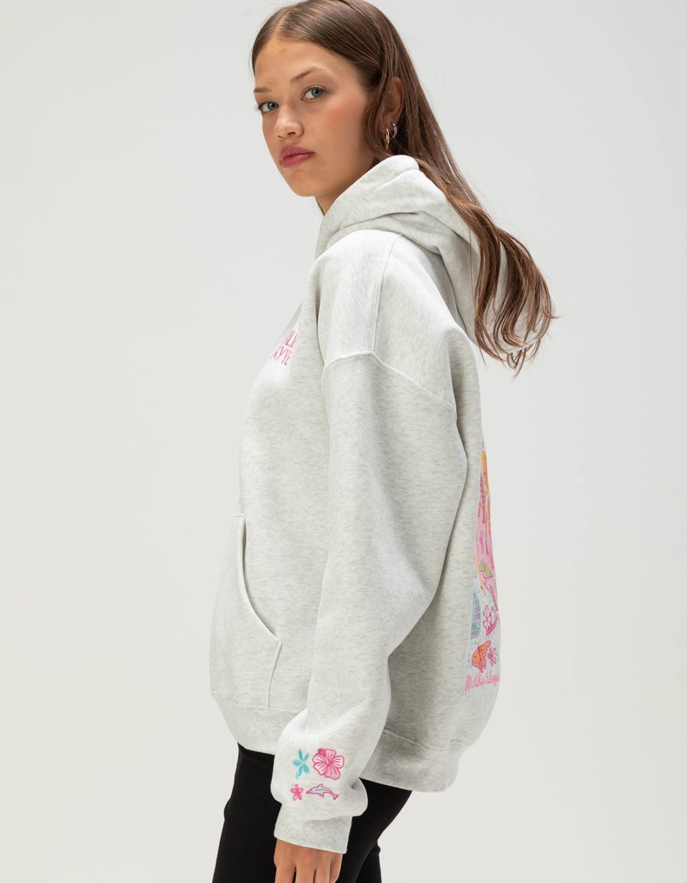 MALIBU SKYYE California Womens Hoodie - HEATHER GRAY