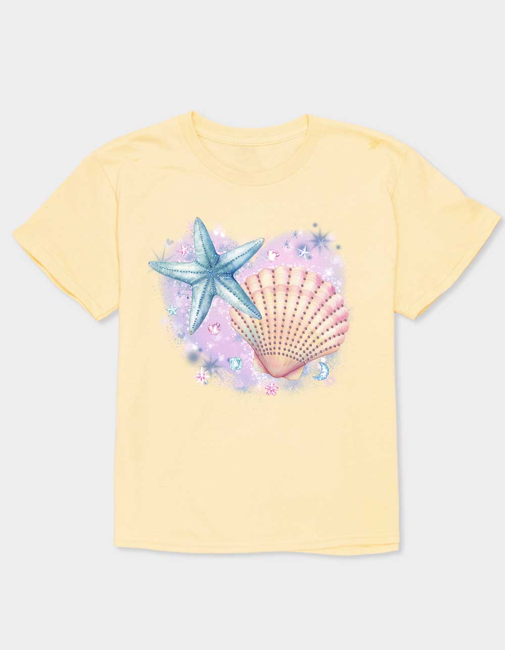 SHELL Ocean Love Girls Tee - LT YELLOW