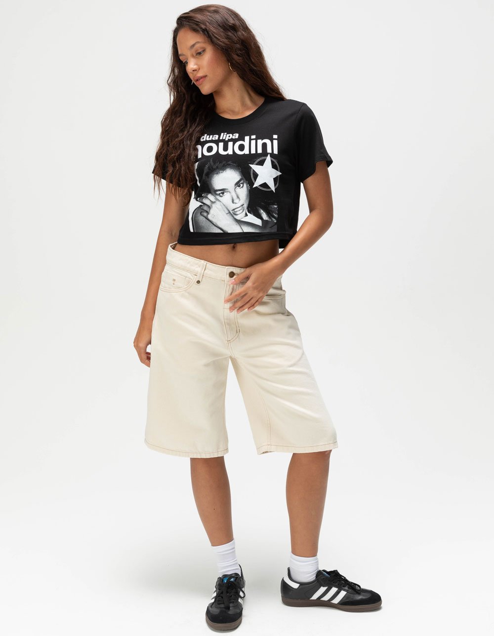 DUA LIPA Womens Baby Tee - BLACK