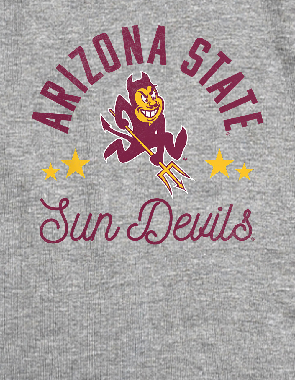 ARIZONA STATE UNIVERSITY Mascot Womens Cropped Tank Top - HEATHER GRAY