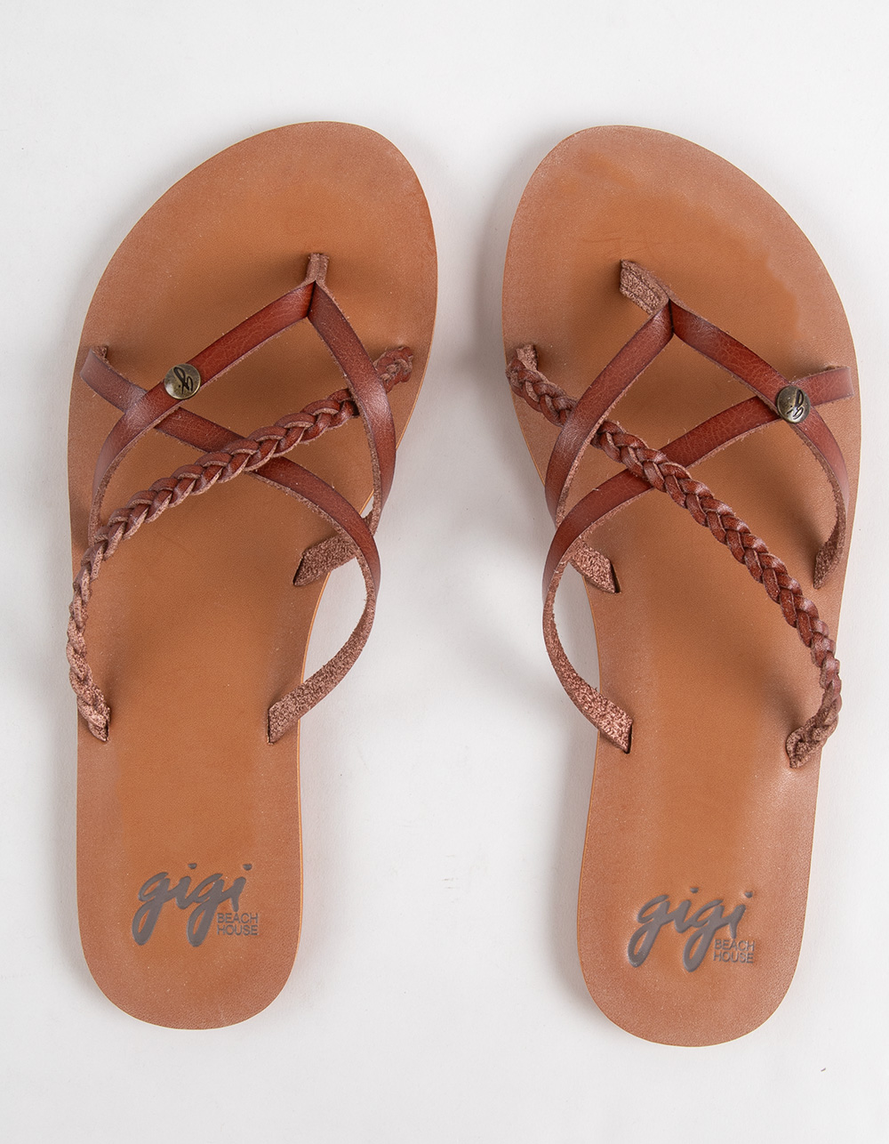 GIGI Star Thong Womens Sandals - BROWN