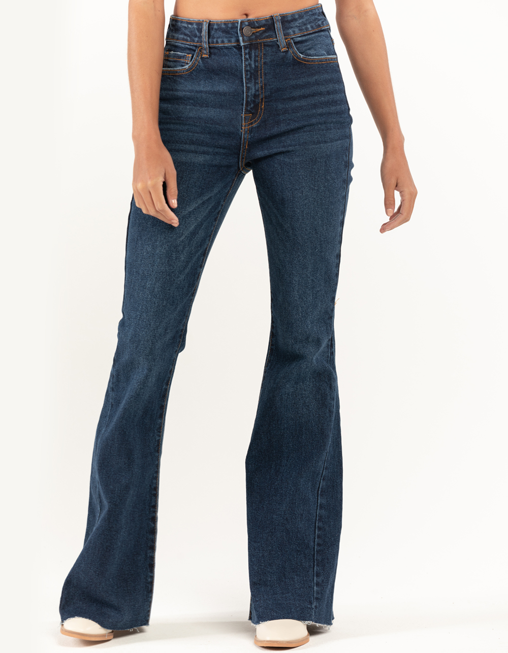 CELLO Womens High Rise Flare Jeans - Dark Wash | Tillys