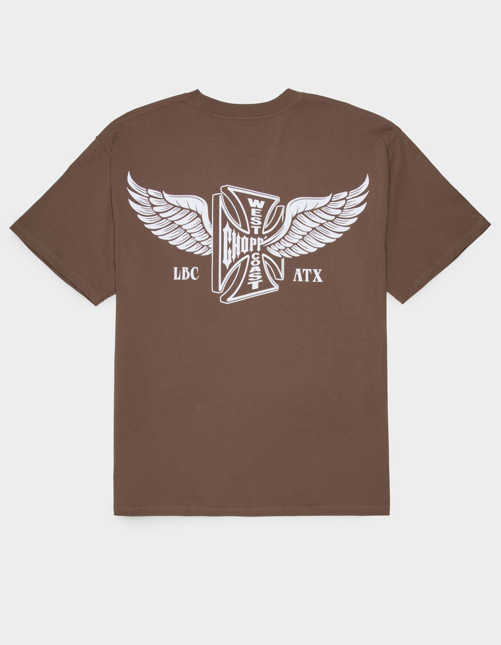 WEST COAST CHOPPERS Wings Mens Tee - BROWN