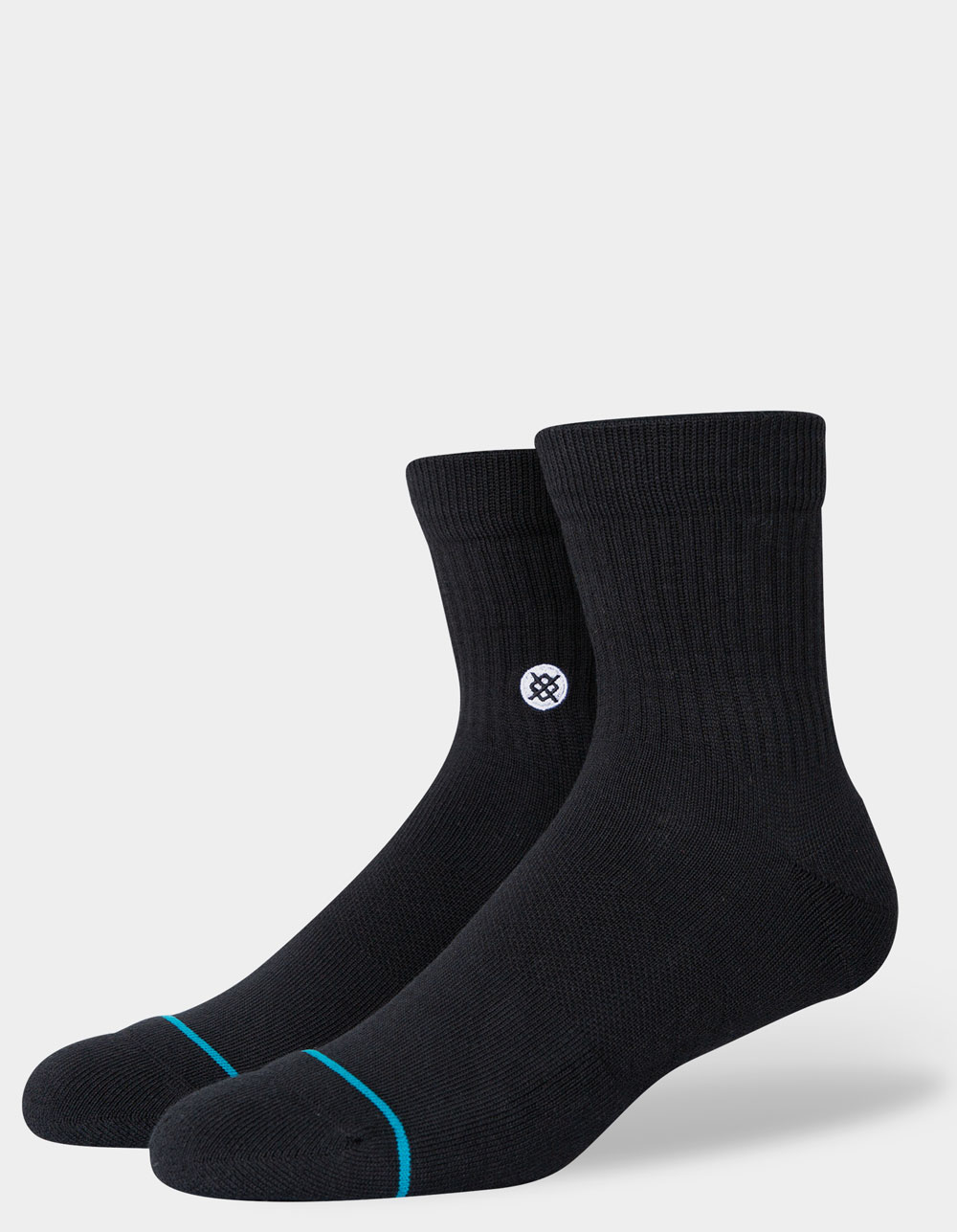 STANCE Icon 3 Pack Mens Quarter Socks BLACK Tillys