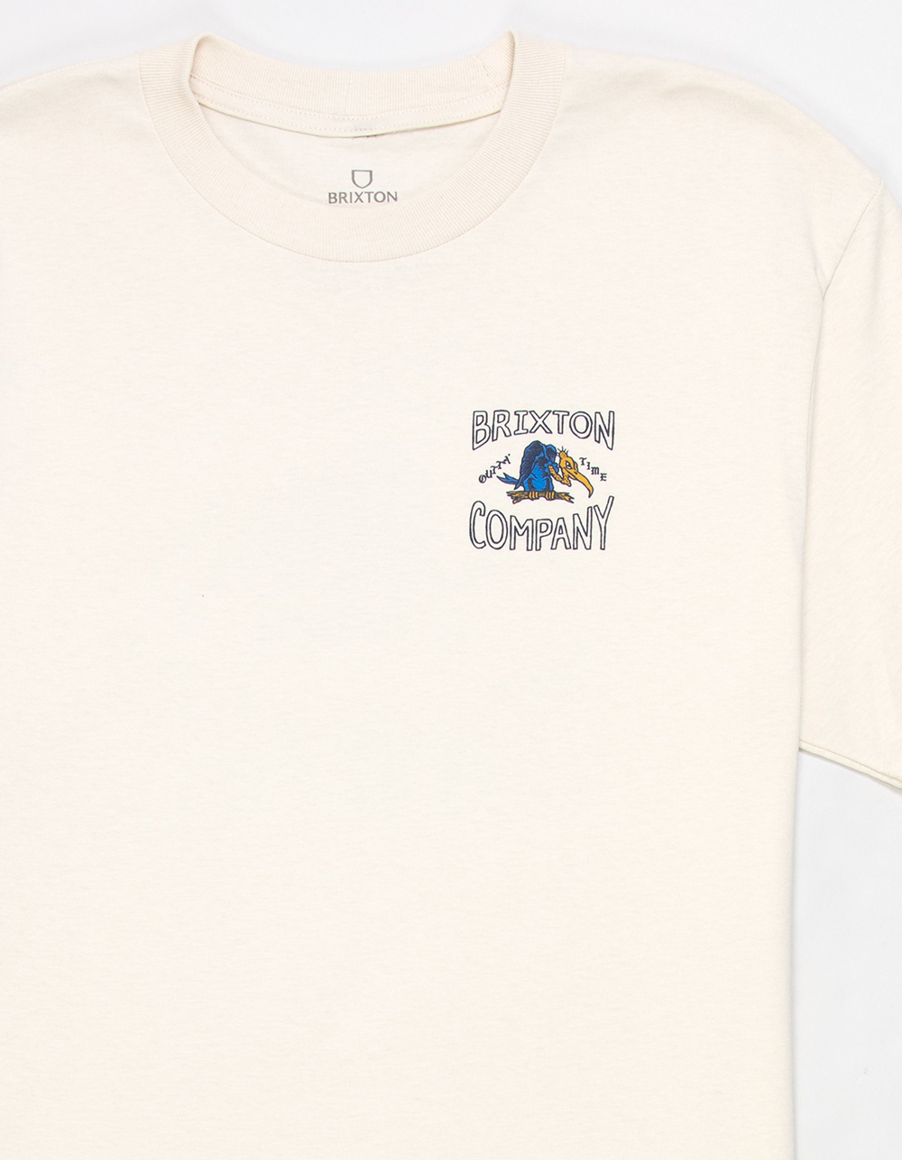 BRIXTON Outta Time Mens Tee - CREAM