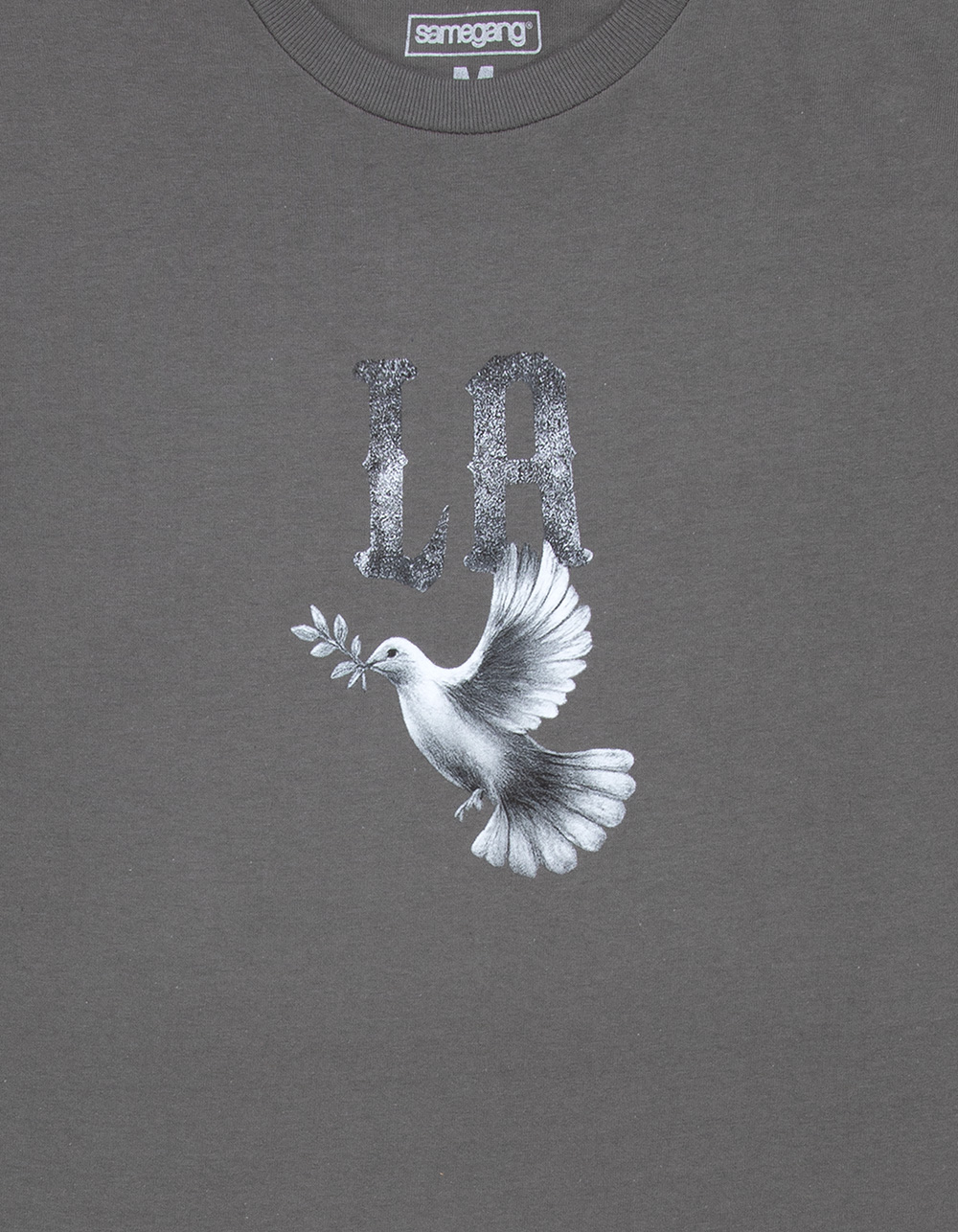 SAME GANG LA Dove Mens Tee - CHARCOAL