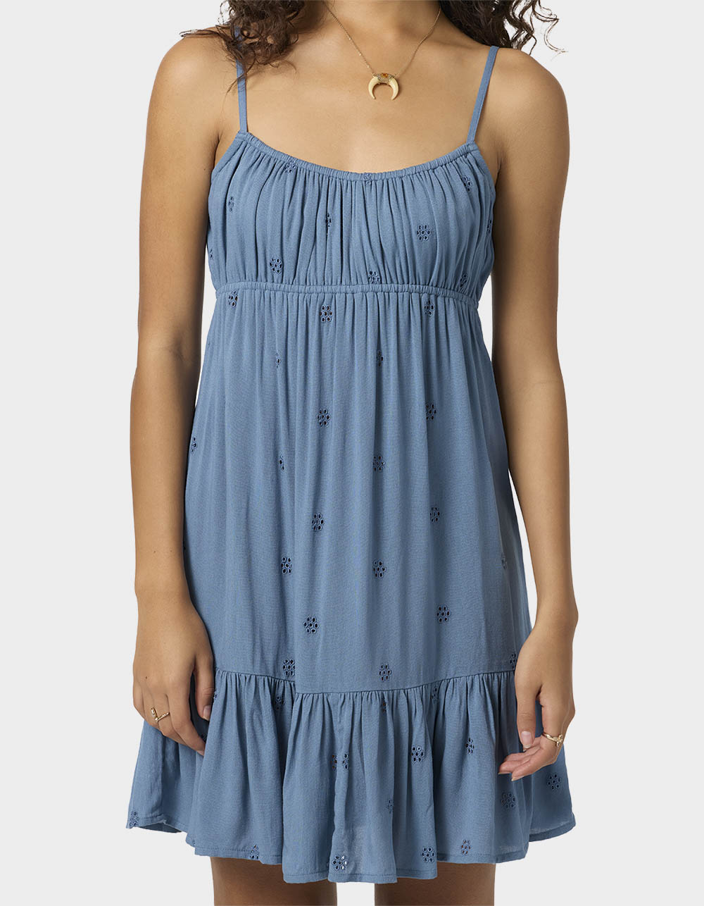 O'NEILL Leyton Embroidered Womens Mini Dress - BLUE