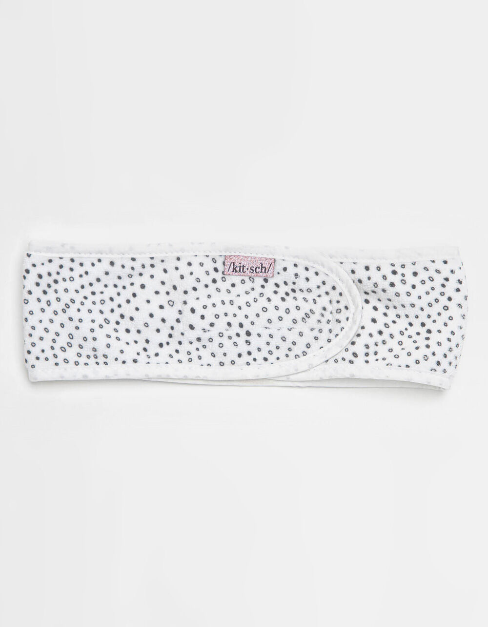 KITSCH Micro Dot Microfiber Spa Headband BLACK/WHITE Tillys